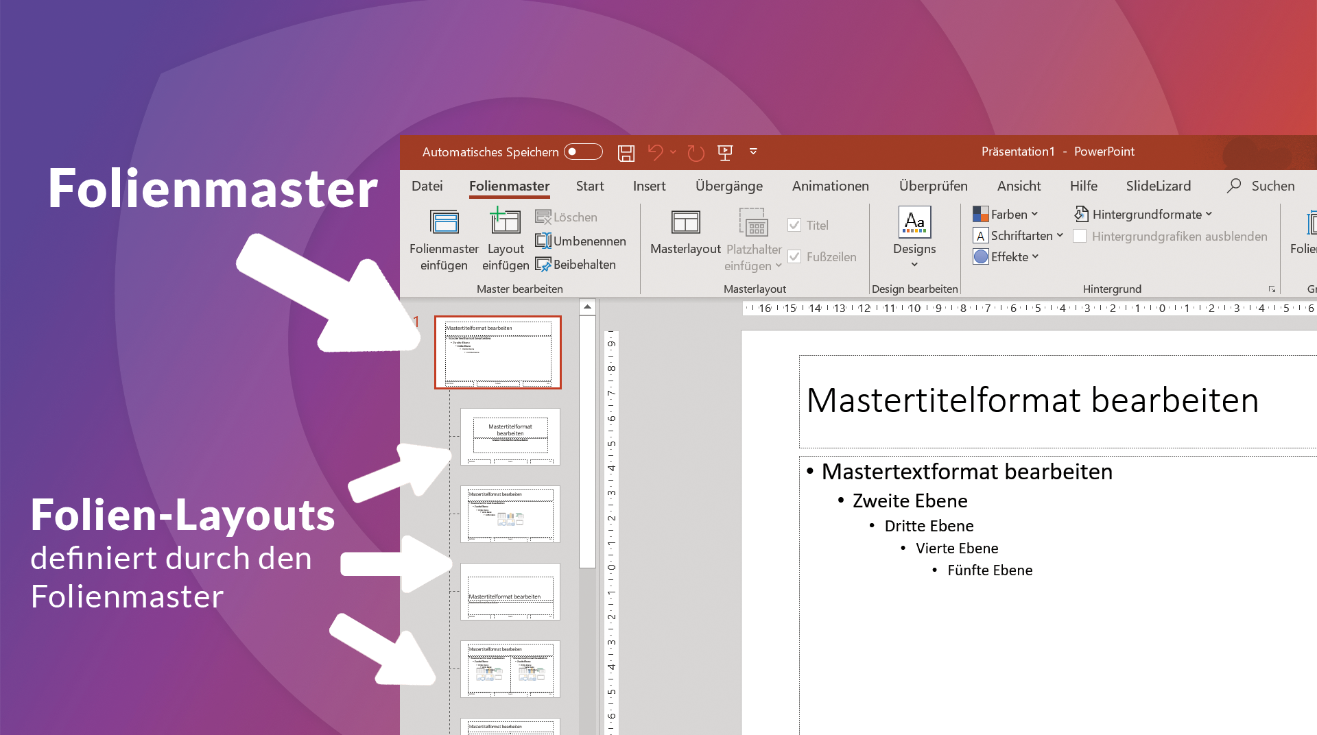 PowerPoint Tutorial: Template erstellen (24)  SlideLizard® With Microsoft Office Powerpoint Background Templates