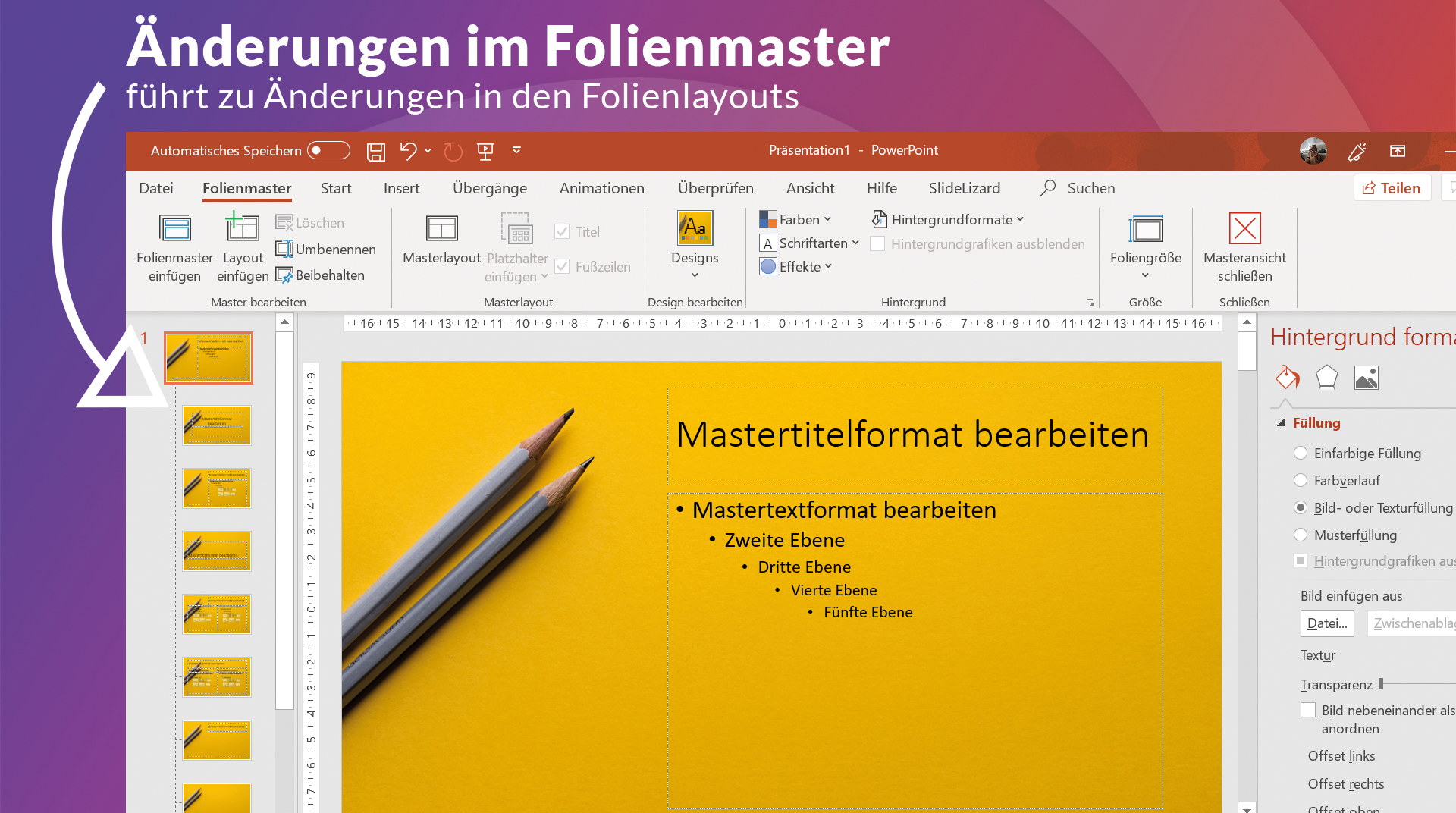 PowerPoint Tutorial: Template erstellen (24)  SlideLizard® Intended For Microsoft Office Powerpoint Background Templates