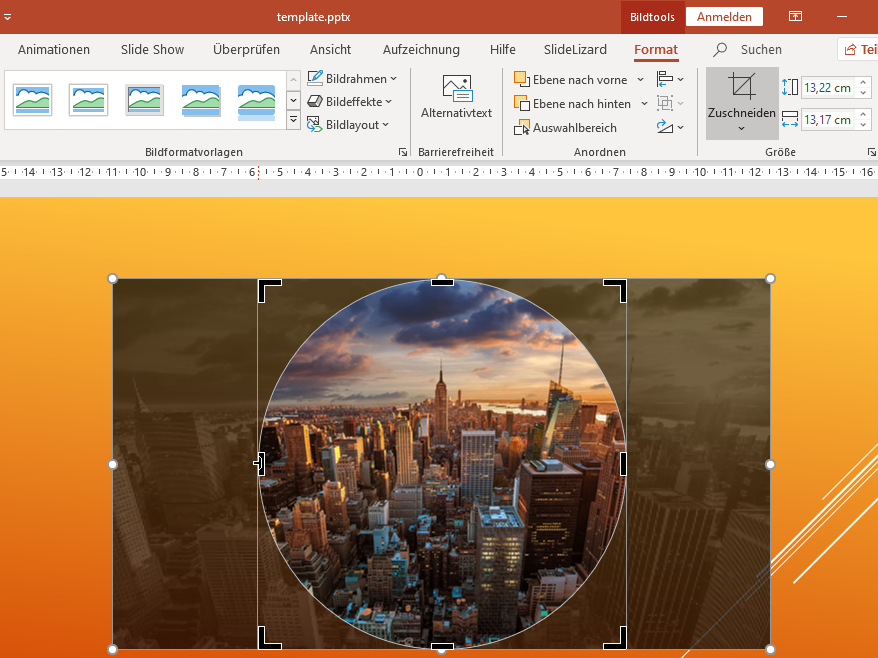 Powerpoint Bild Schrag Oder Als Kreis Zuschneiden Slidelizard