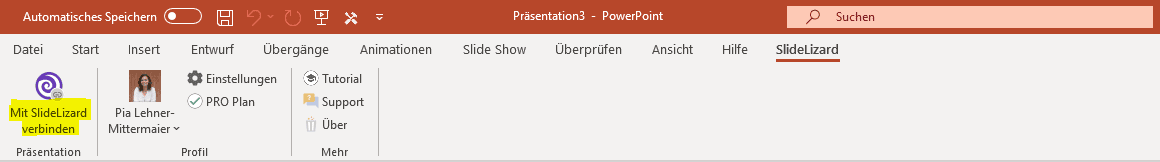 Präsentation mit SL verbinden