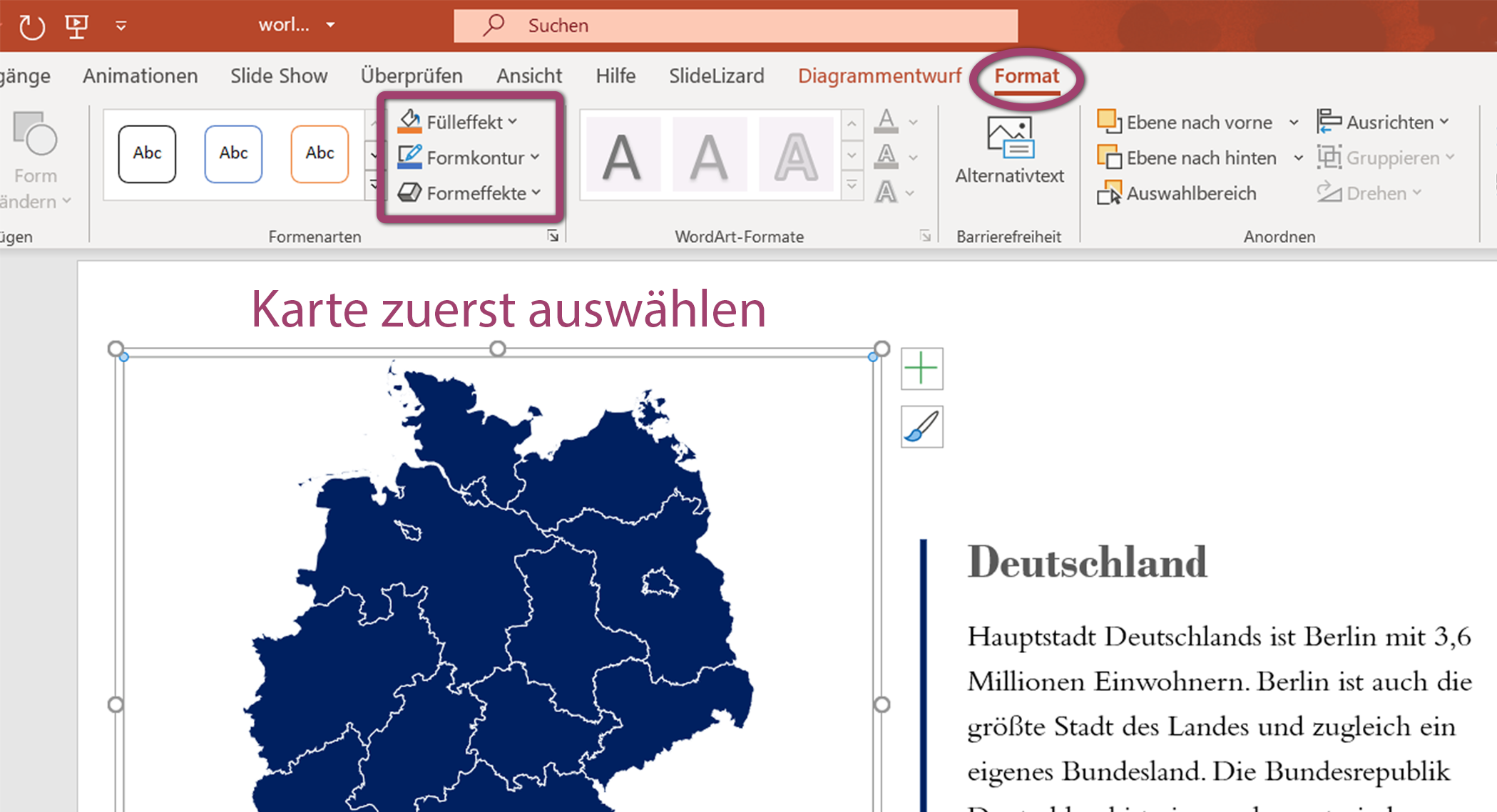 Schritt: Öffnen Sie PowerPoint und wählen Sie eine leere Folie aus