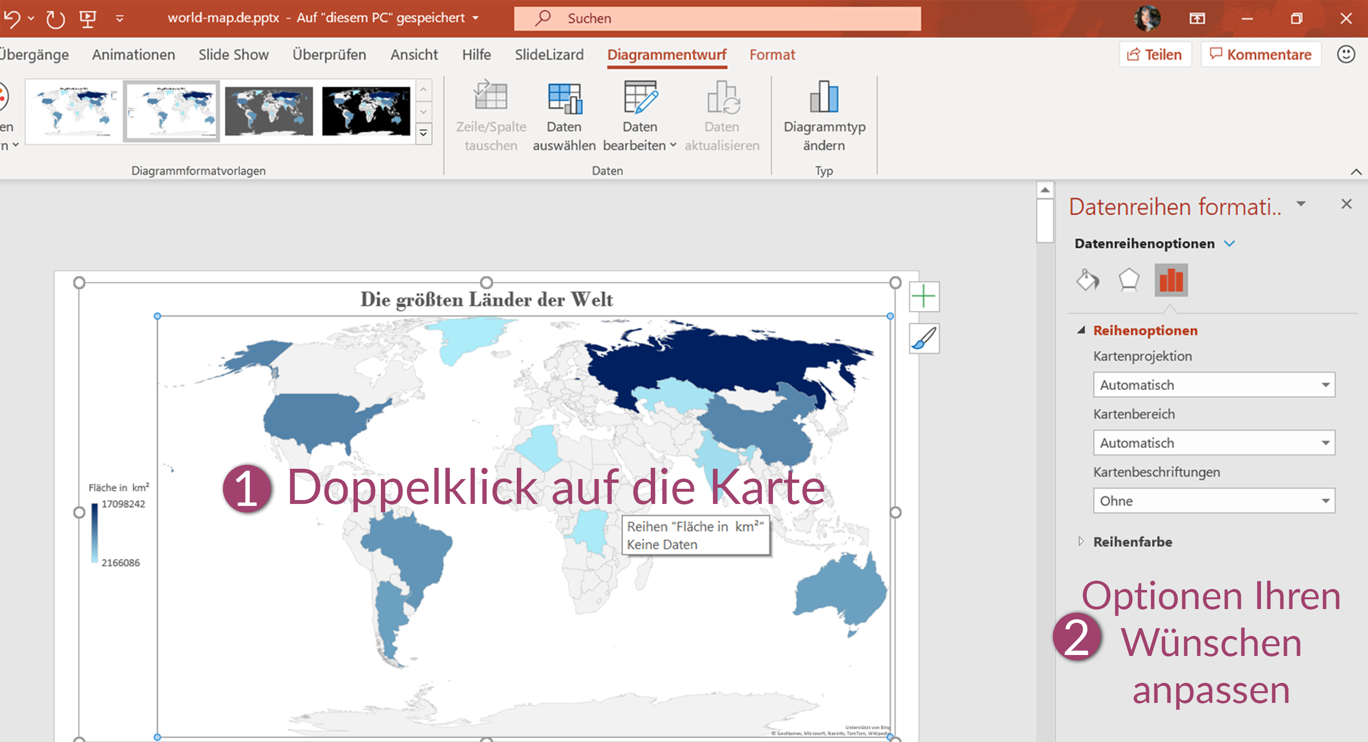 Editierbare Länder- & Weltkarten für PowerPoint (2022) | SlideLizard®