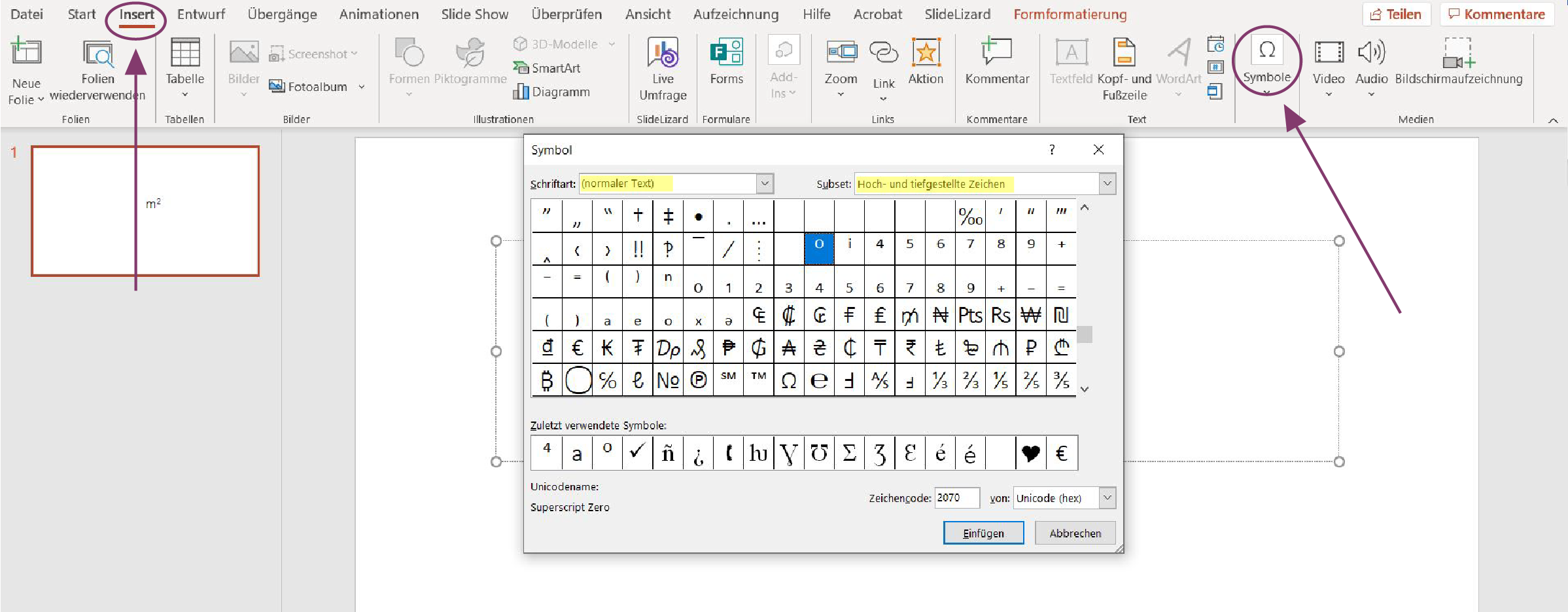 Zahlen hochstellen in PowerPoint (2022) | SlideLizard®