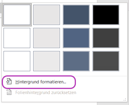 Hintergrund anpassen