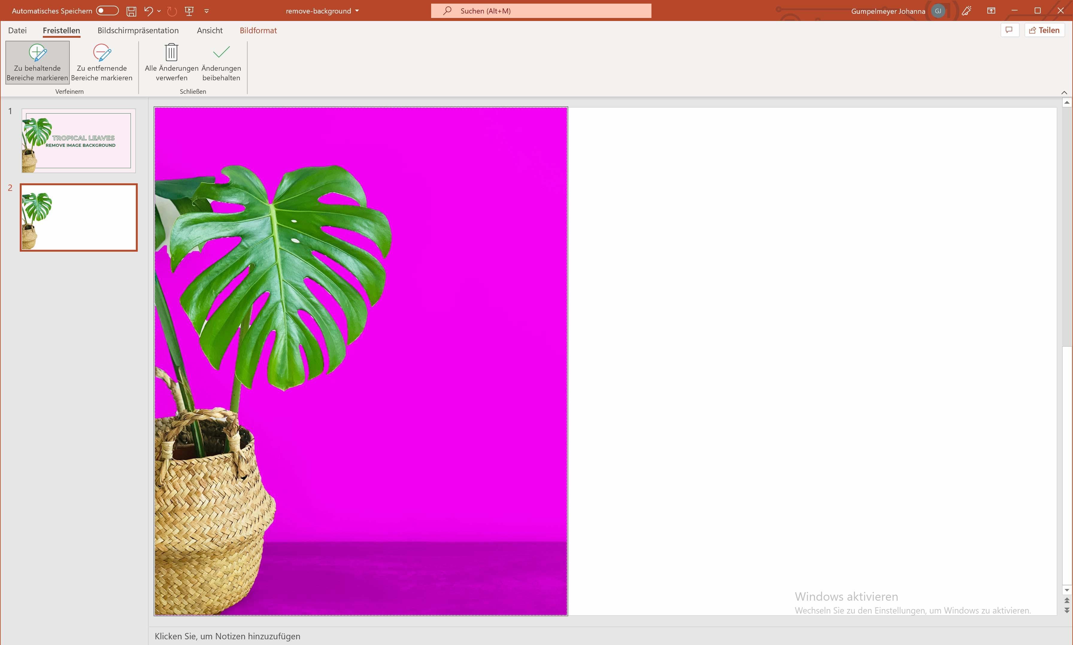 Hintergrund entfernen