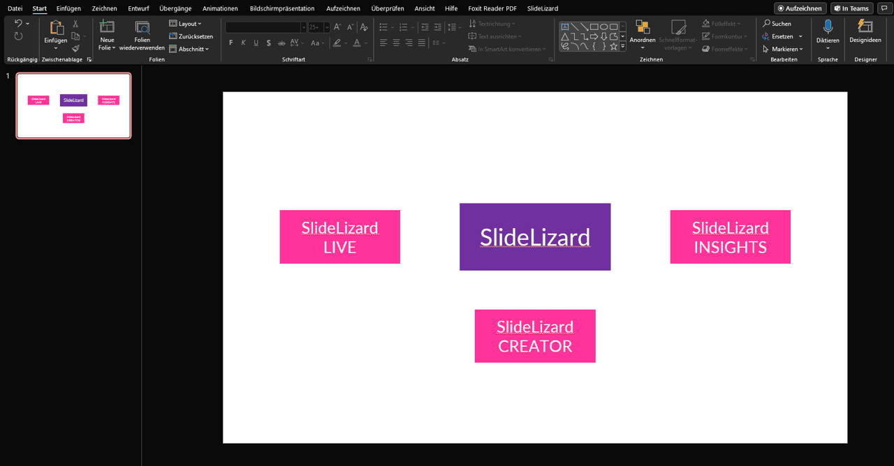 Anordnung einer Mindmap in Powerpoint