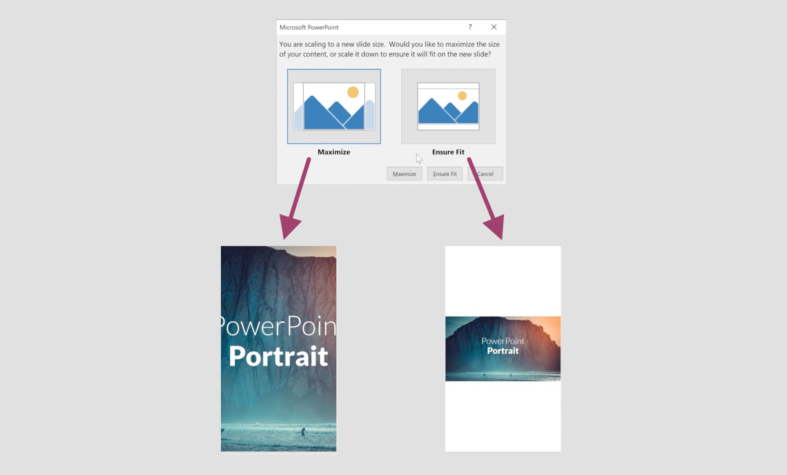 powerpoint presentation in portrait mode