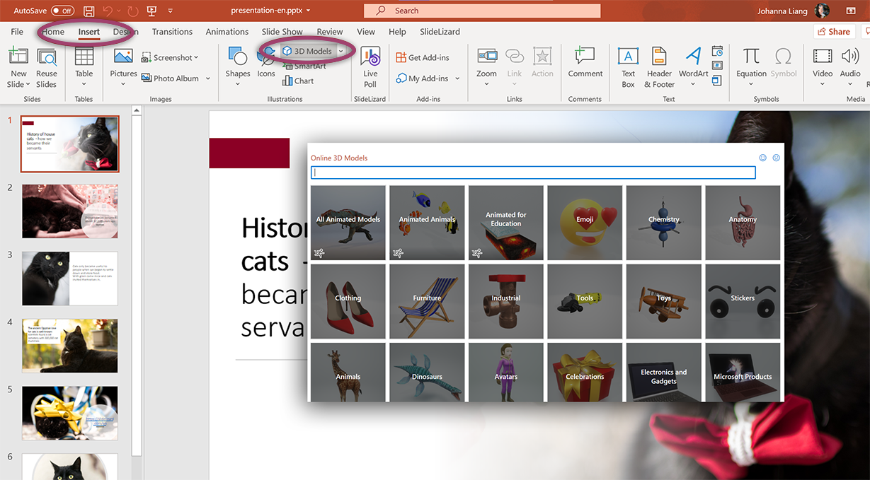 add 3d model to PowerPoint