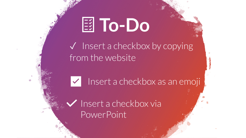 How to Insert a Check Mark