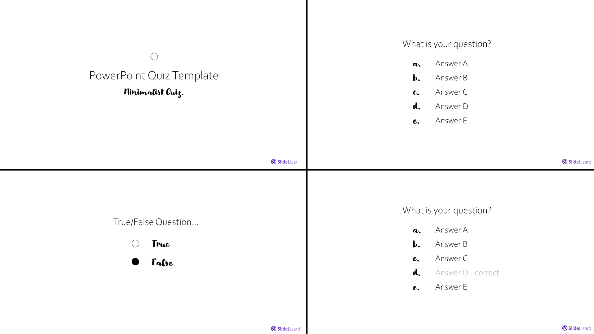 minimalist quiz