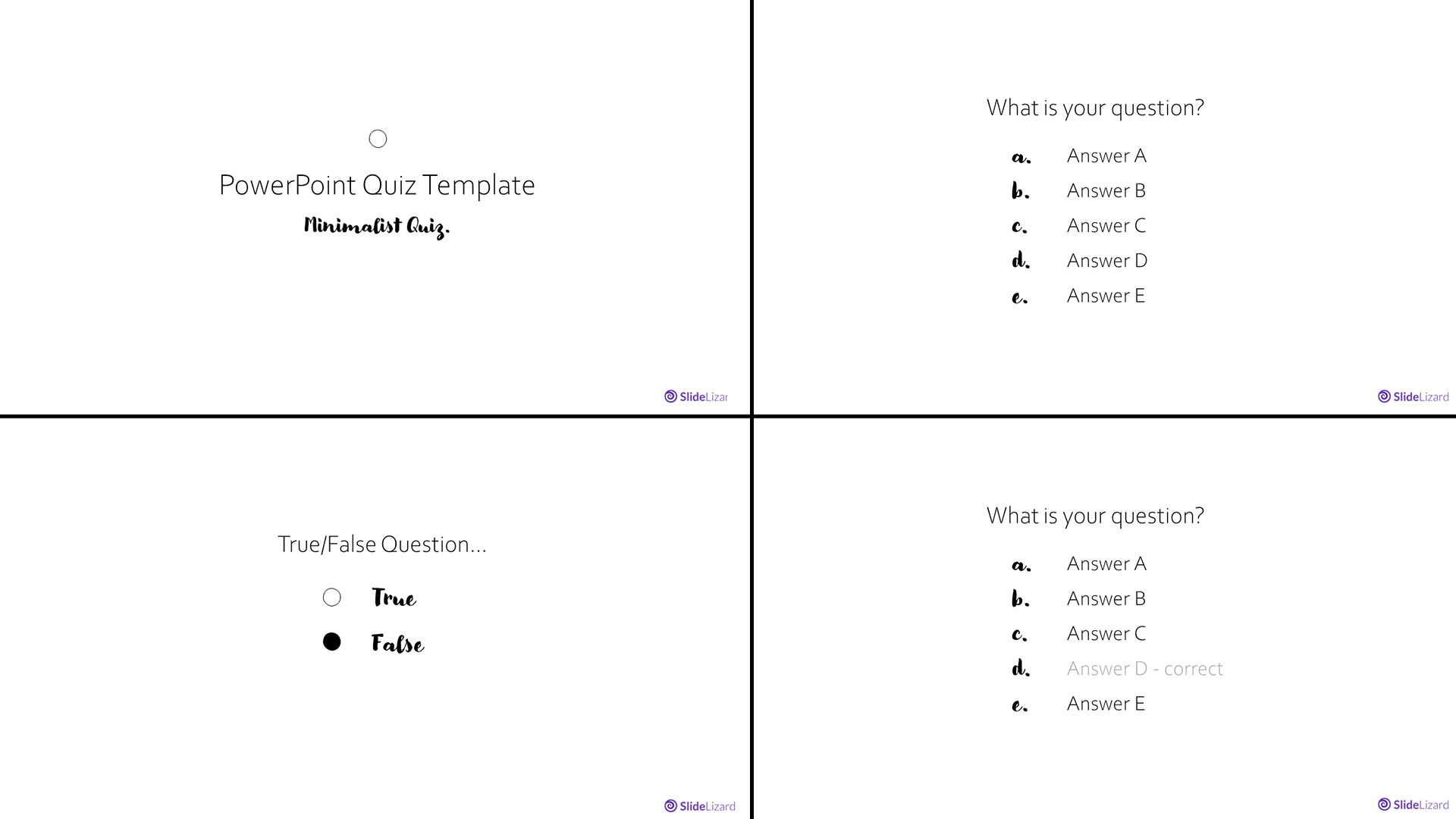 true or false quiz template