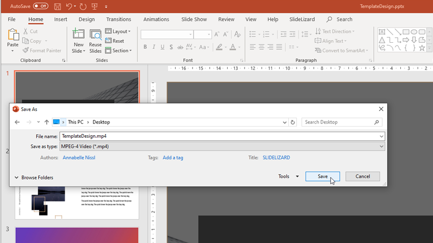 how to convert a powerpoint presentation into video