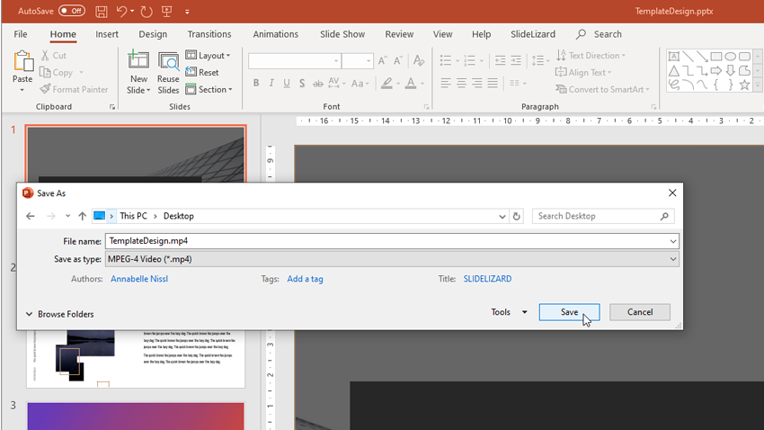 convert a powerpoint presentation to video