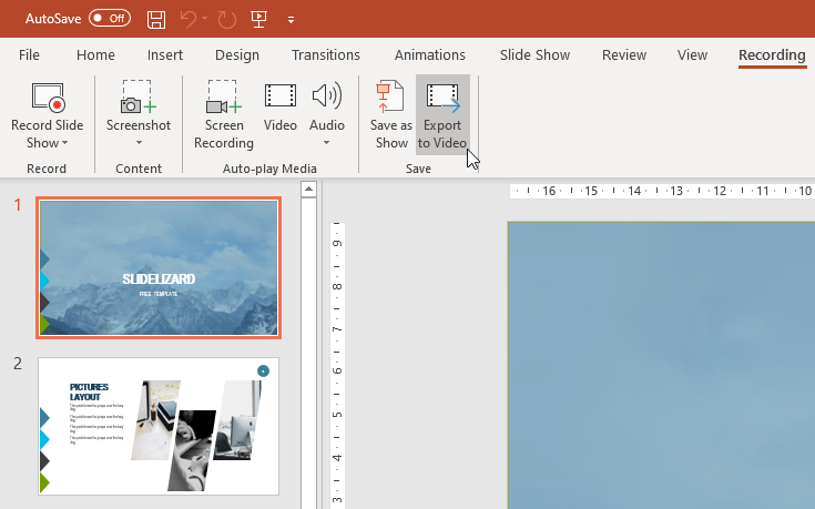 how to convert a powerpoint presentation into a video