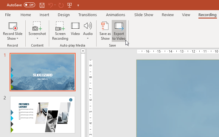 convert a powerpoint presentation to video