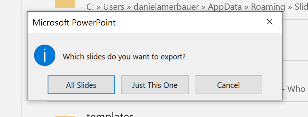 powerpoint export master slide