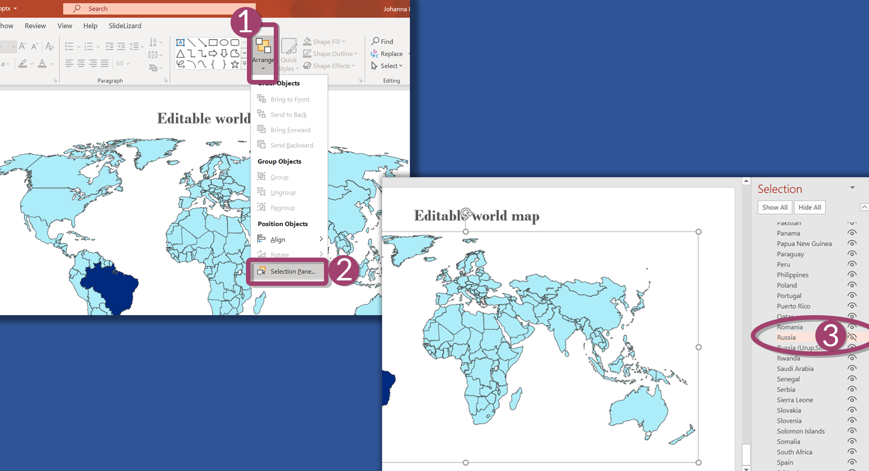 Editable maps PowerPoint (2022) | SlideLizard®