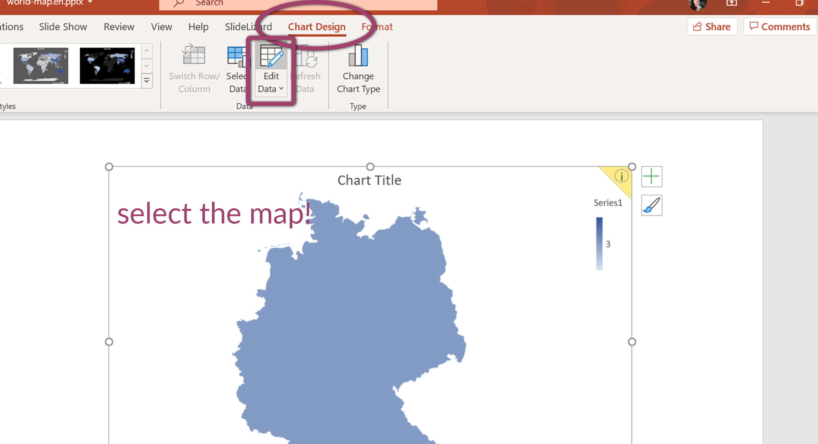 NEW * Editable World Map with Country Names