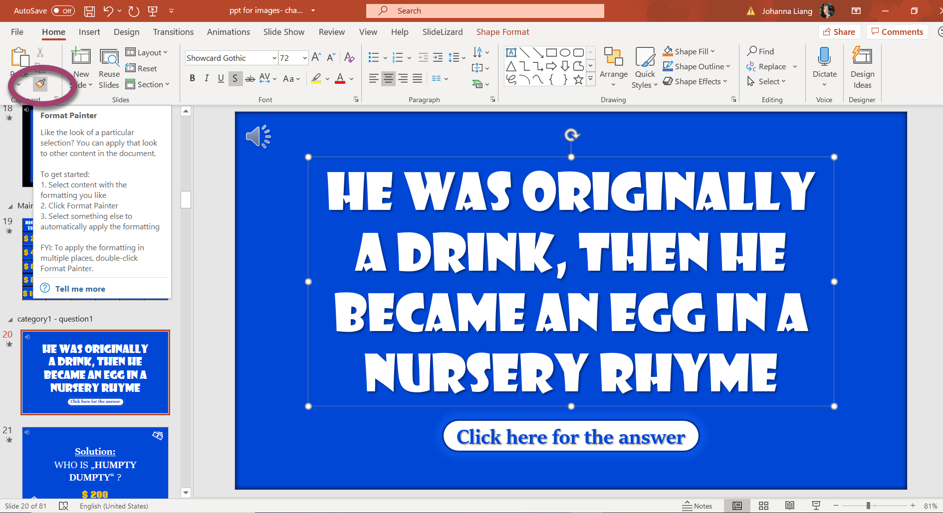 Gameshow slides finished