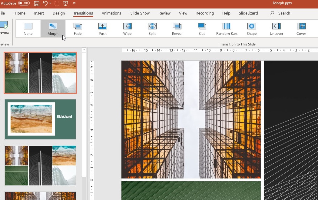 powerpoint presentation with morph