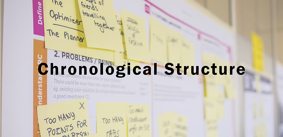 Chronological structure of a presentation