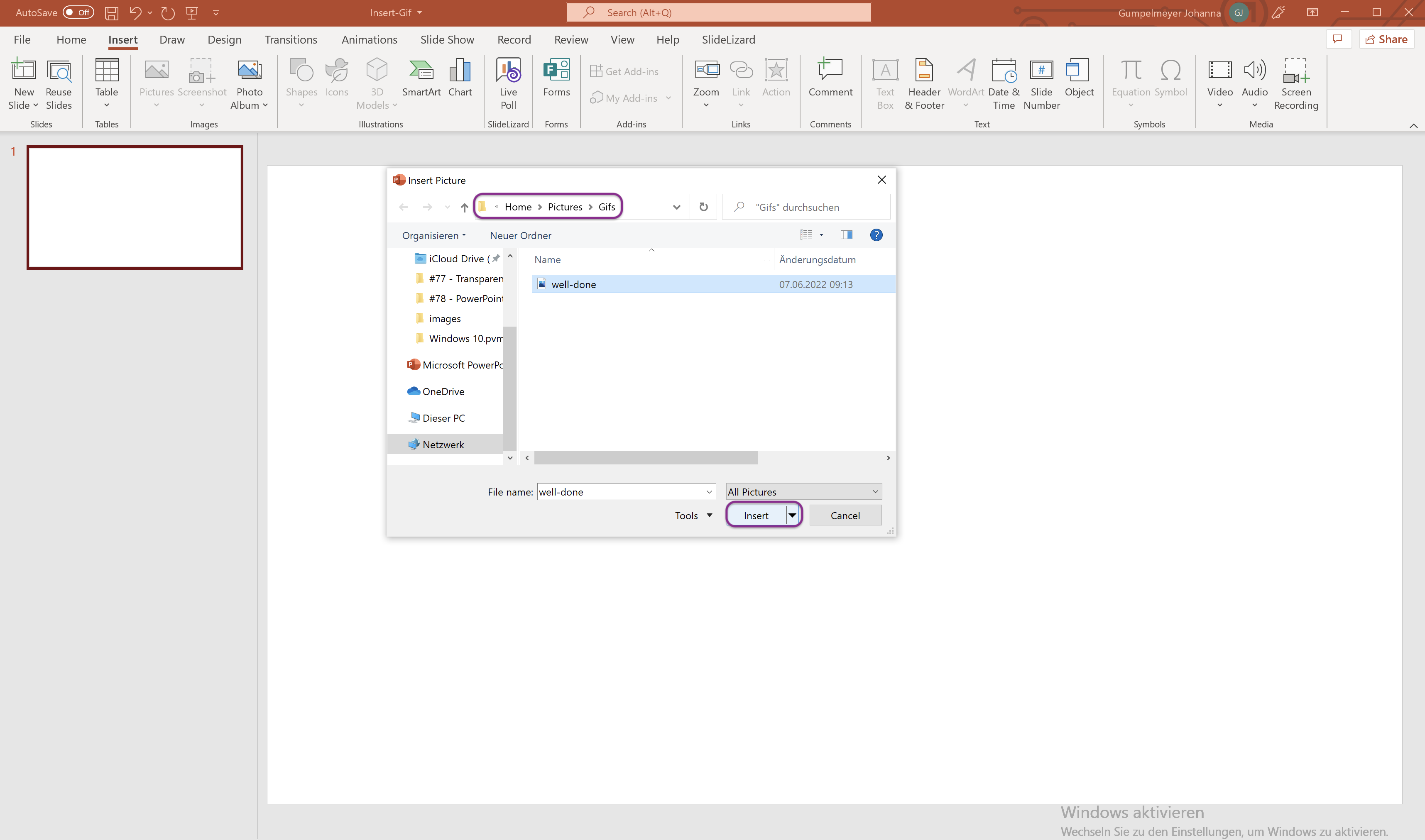 Create and insert GIFs in PowerPoint (2022)