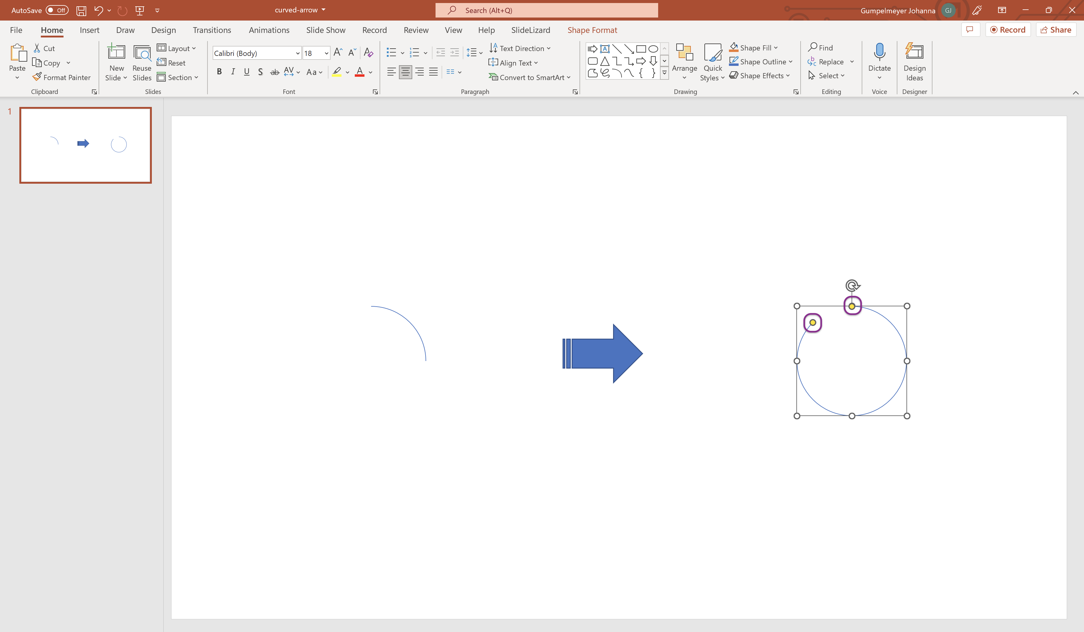 Create Curved Arrows In Powerpoint 2022 Slidelizard® 3597