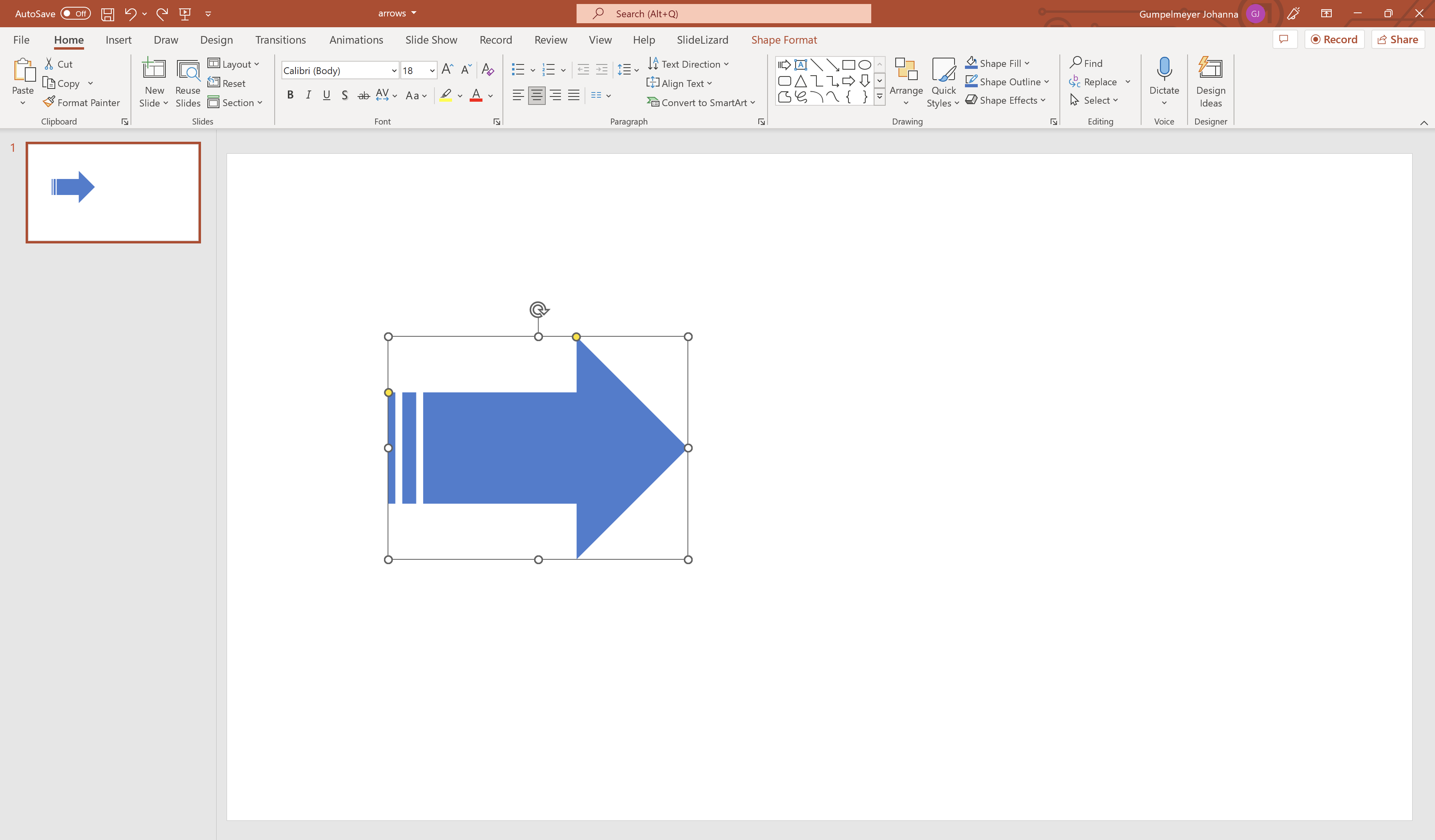 Microsoft Powerpoint Two Sided Arrows