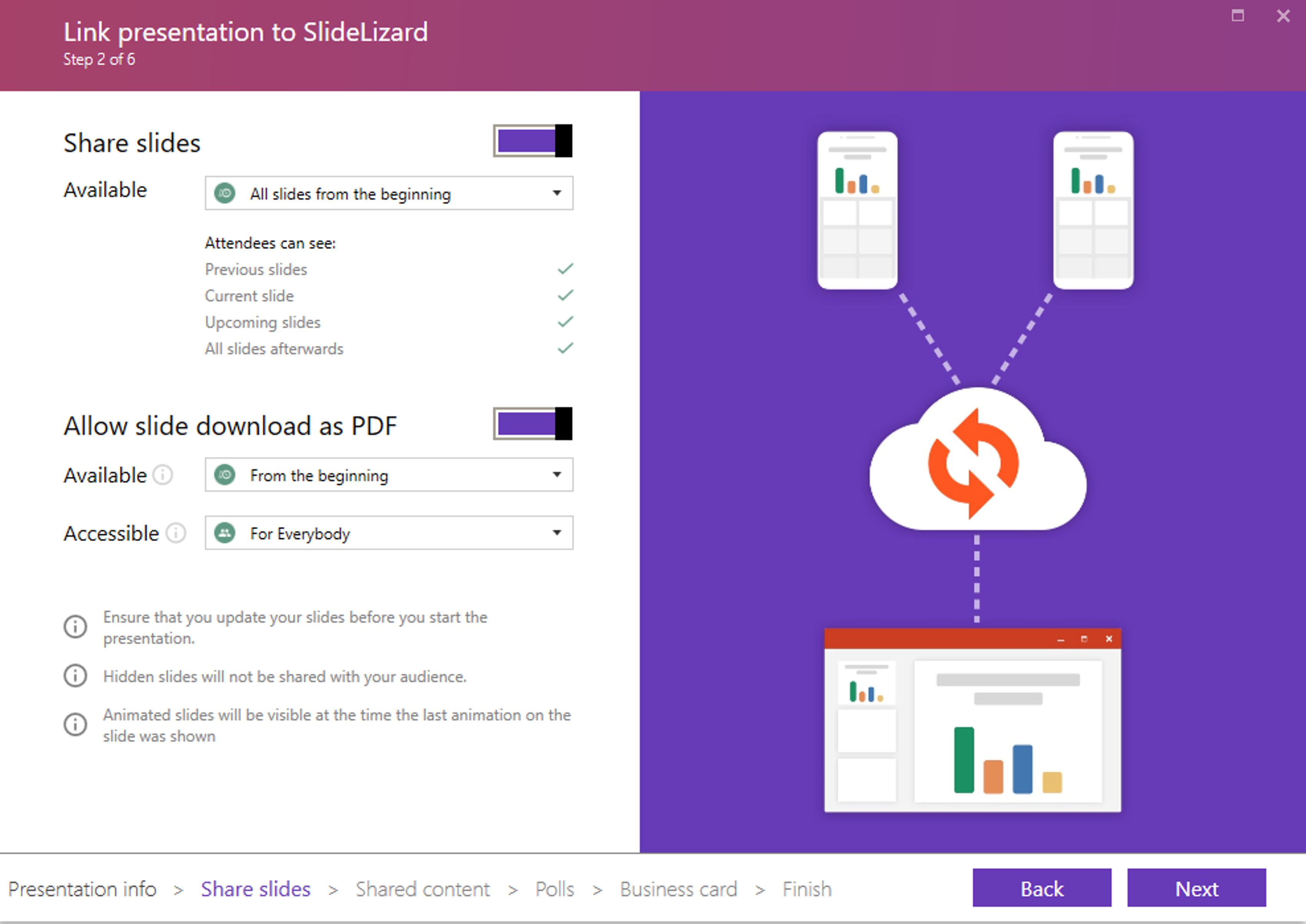 Share PDF with SlideLizard