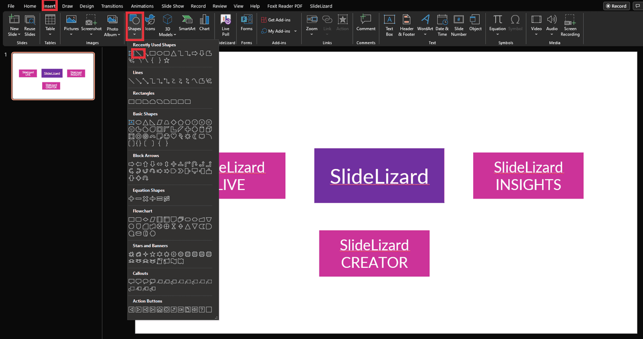 Linie in Powerpoint erstellen