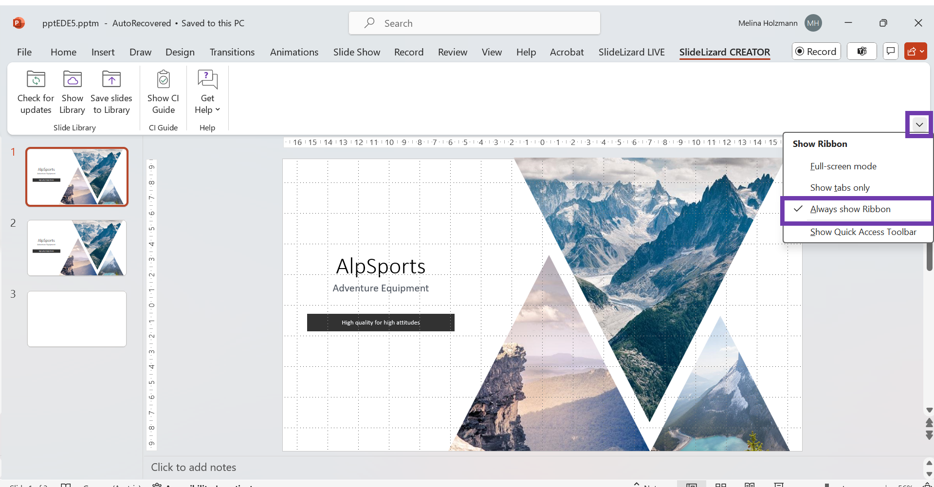 how to import slides in powerpoint from another presentation