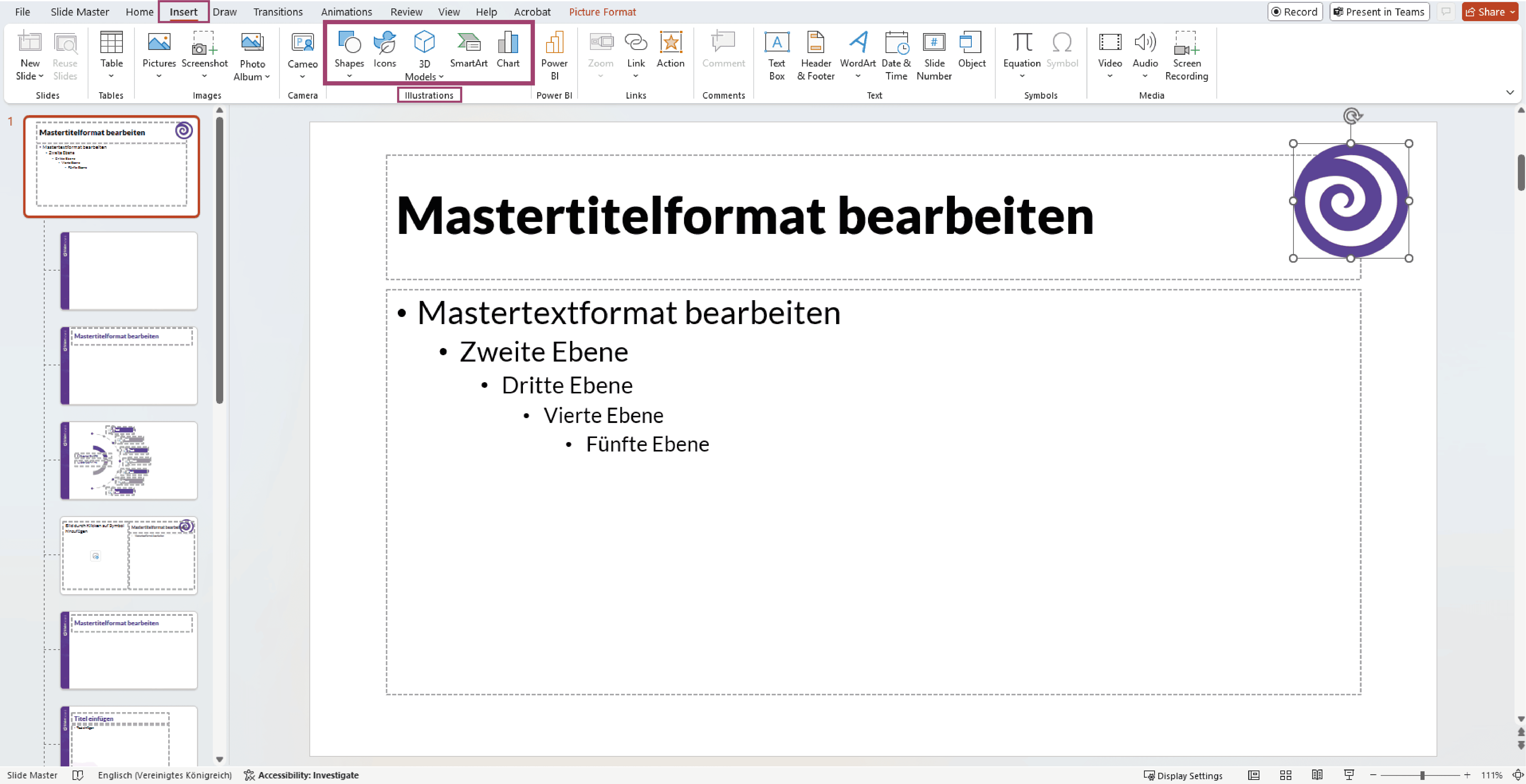 PowerPoint, Image of the illustrations functions
