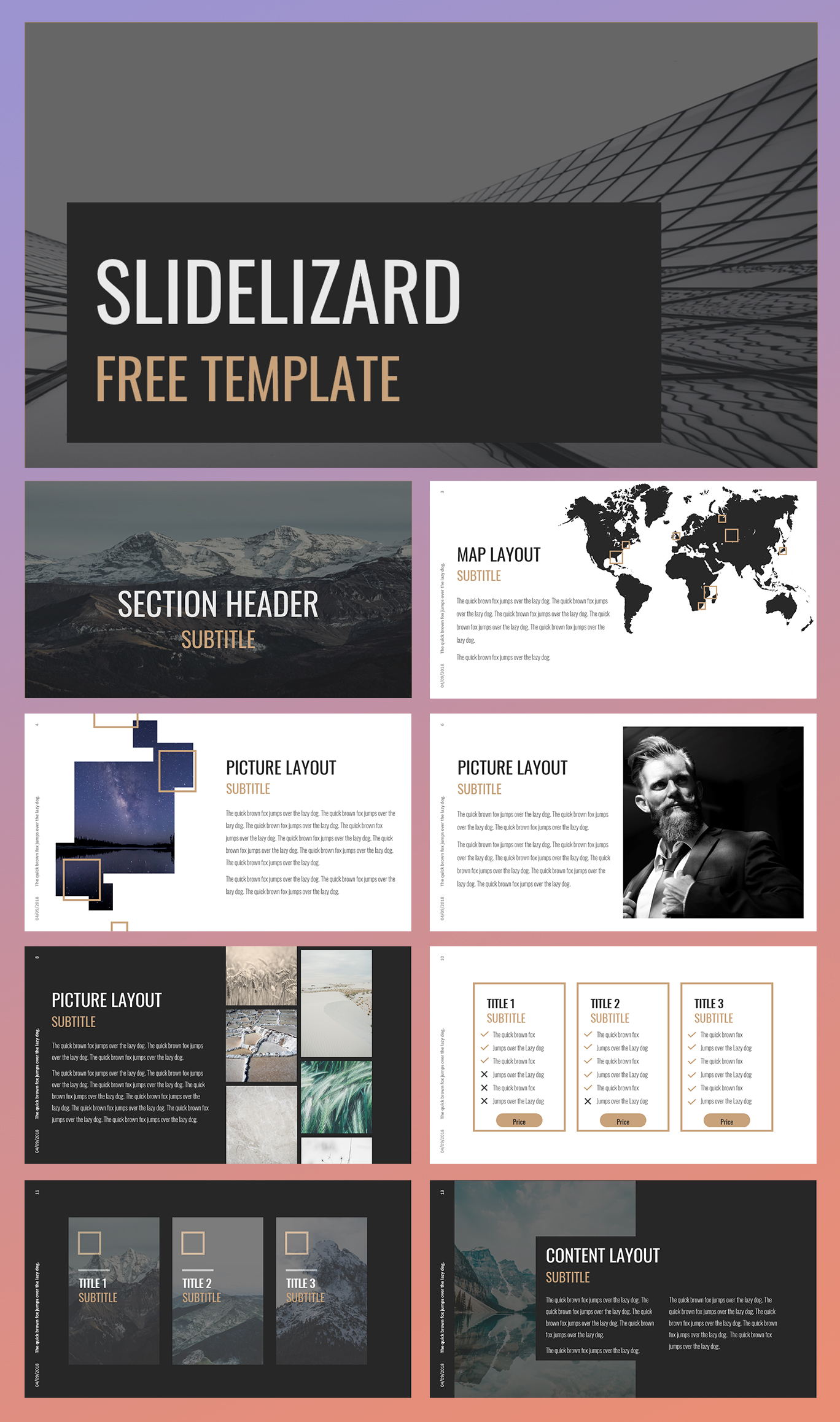 Elegant Architecture Gratis Powerpoint Template Slidelizard