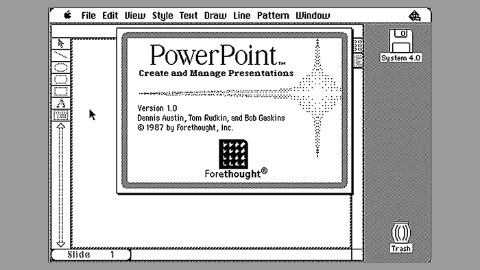 history of microsoft powerpoint presentation