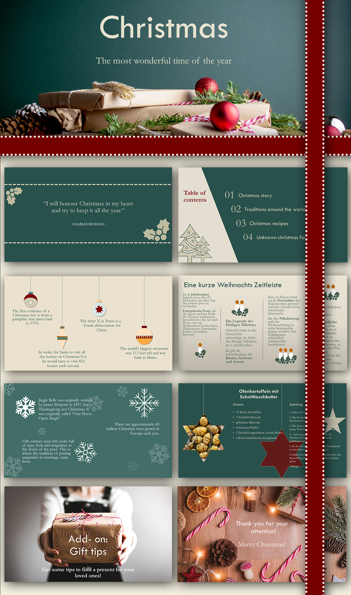 Weihnachtsvorlagen Powerpoint