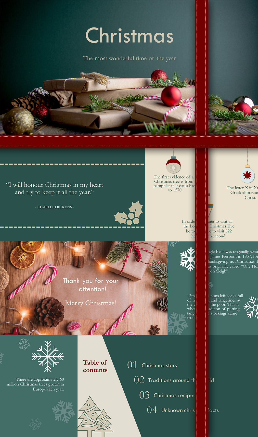 Free Christmas template and presentation PowerPoint