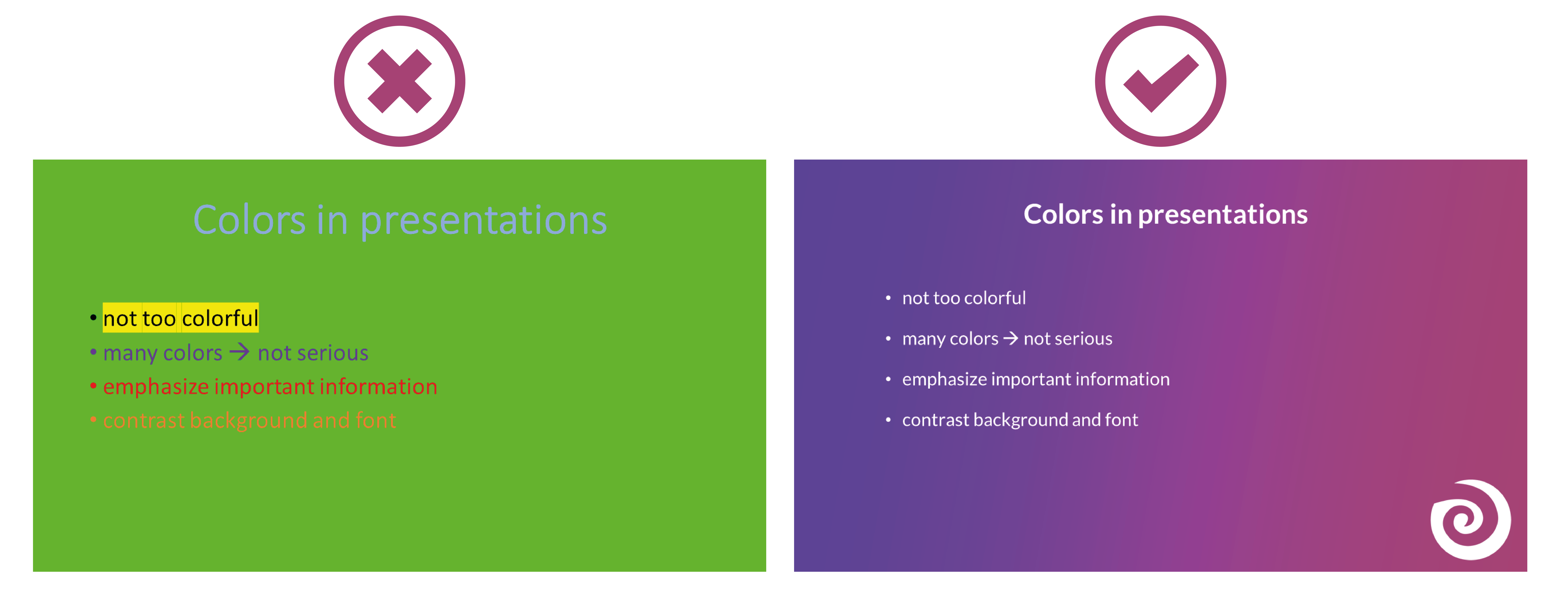 Farben in PowerPoint richtig verwenden, um schlechte Präsentationen zu vermeiden