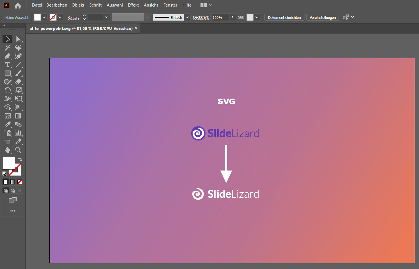 powerpoint slide size illustrator