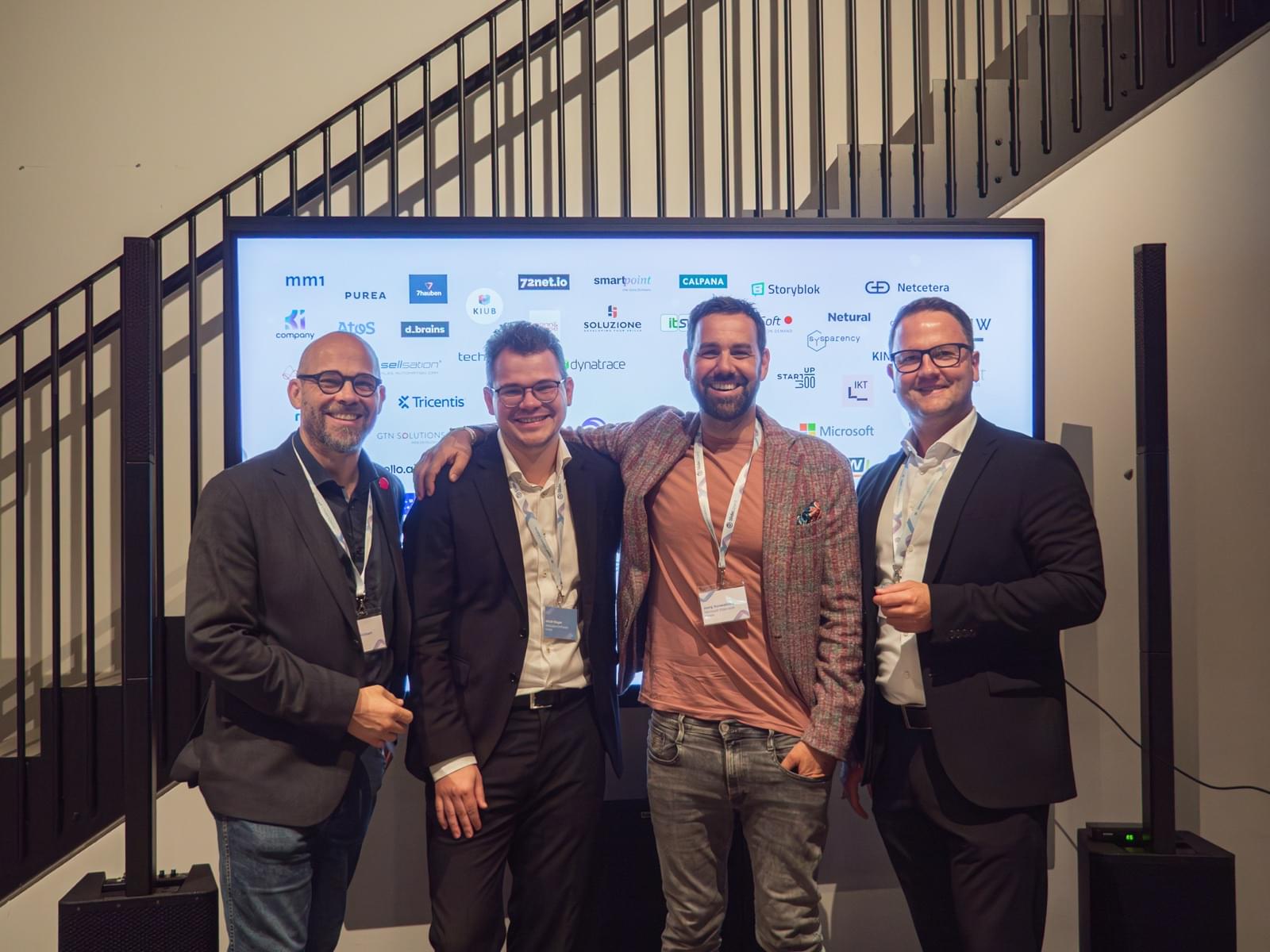 Wine & Business 2025 group photo in front of the stage