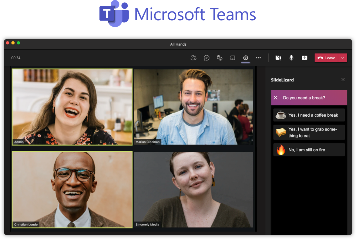 Live Polling for Microsoft Teams | SlideLizard®