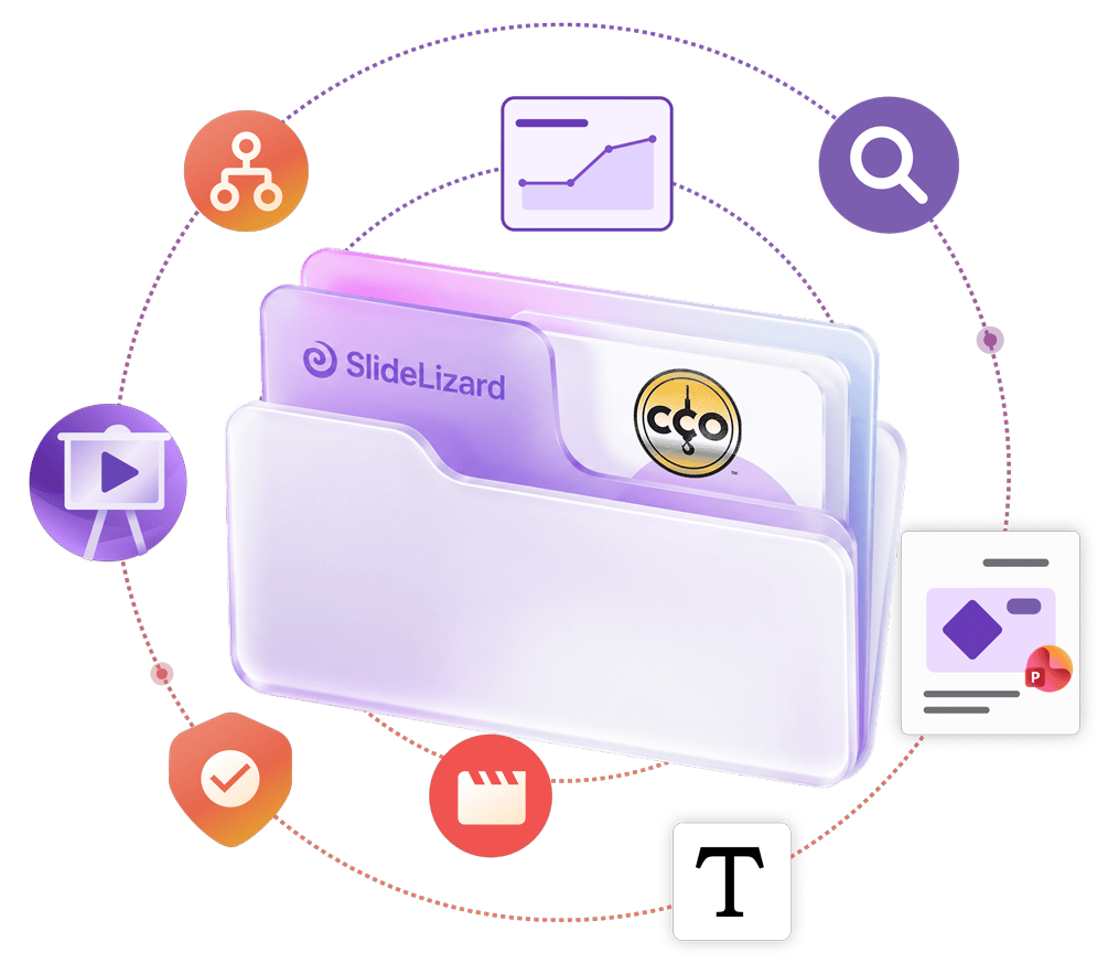 SlideLizard and NCCCO shown in a shared folder illustration